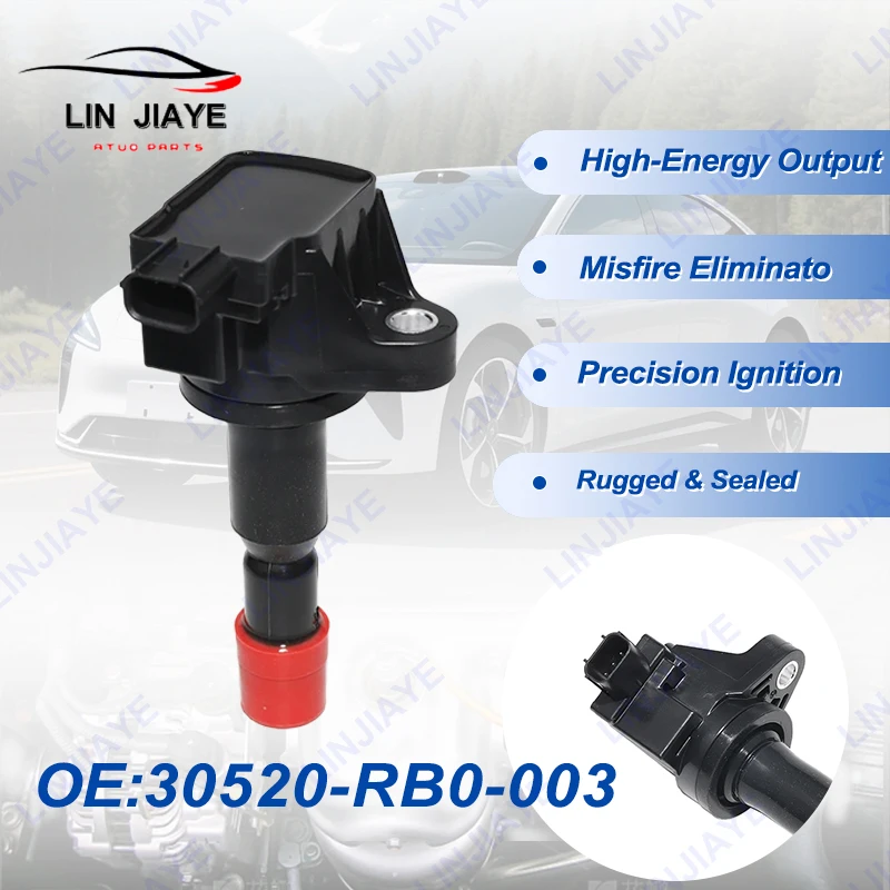 

Катушка зажигания (1 шт.) для HONDA CITY CR-Z CIVIC FIT JAZZ 2008-2013 1.5L 1.4 1.3 1.2, OE № 30520-RB0-003 UF626 CM11116 30520-RB0-S01