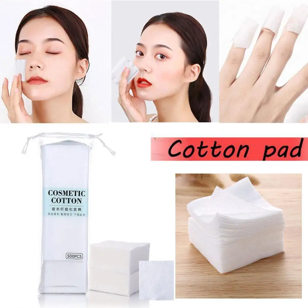 500-Piece Non-woven Absorbent Wet Compress Makeup Remover Cotton Pads H1U8