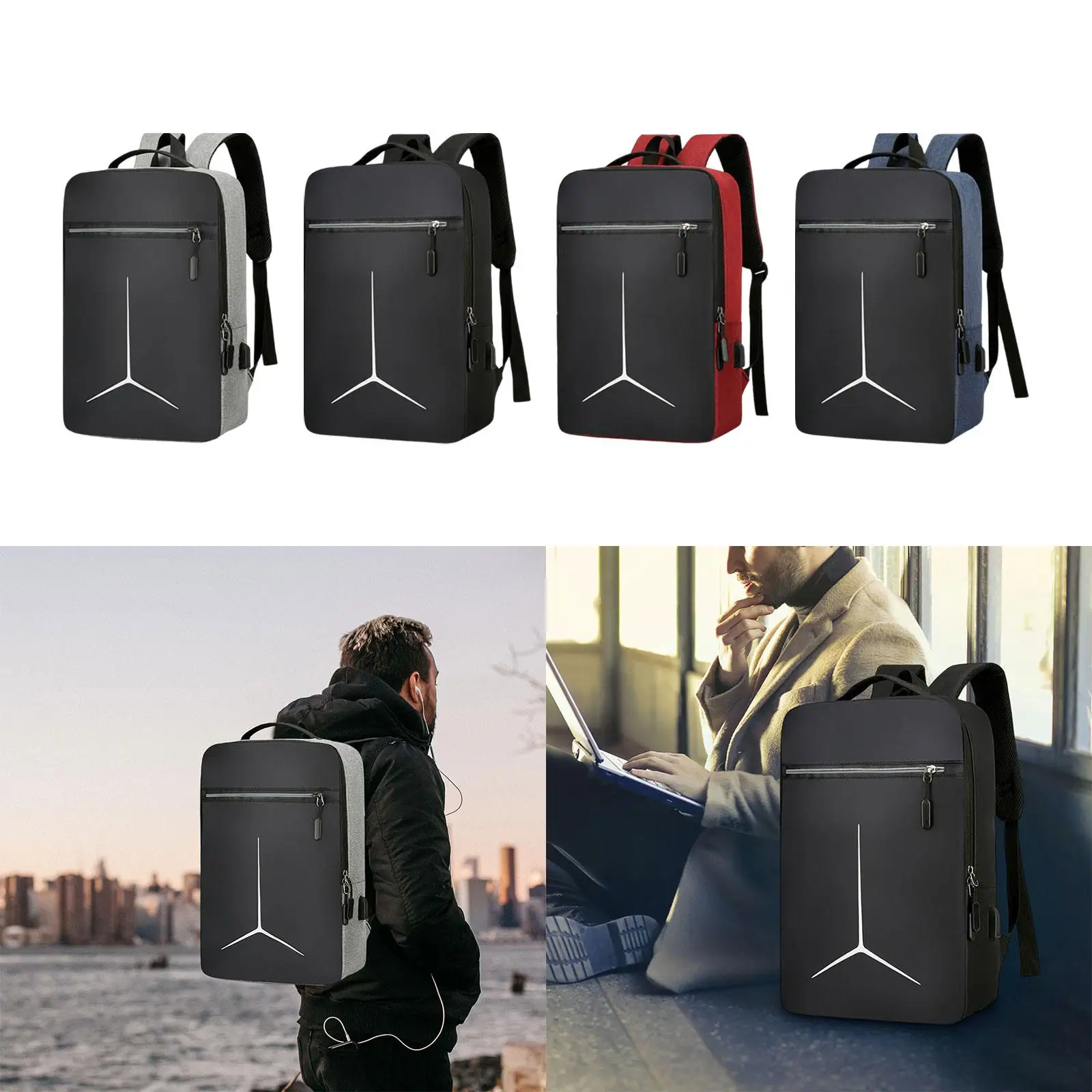 Lightweight Laptop Backpack with USB Port for Business Professionals