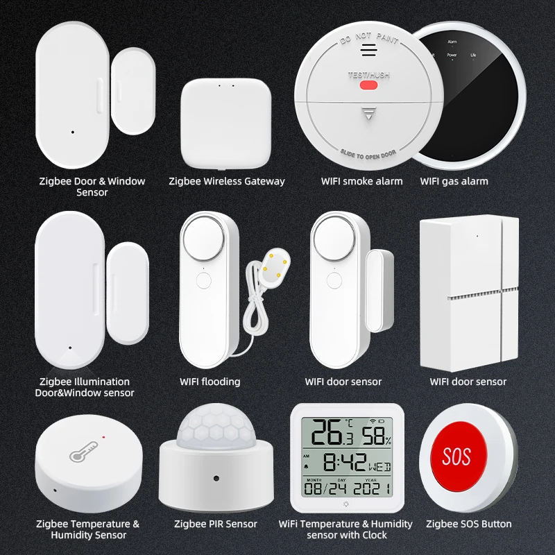 Tuya Zigbee-sirena inalámbrica para el hogar, sistema de alarma inteligente antirrobo para puerta, dispositivo de alerta de seguridad Maison