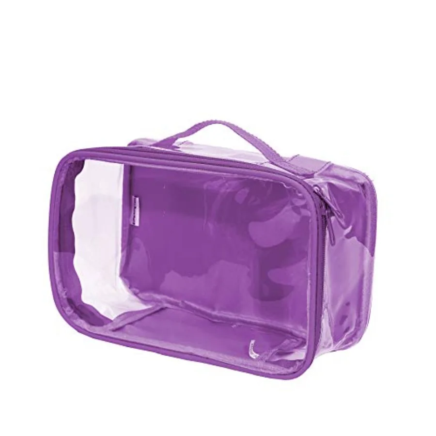 

Small Clear Travel Packing Cube with Handle for Carry On Suitcase Backpack or Diaper Bag Transparent PVC Plastic Pouch Organize