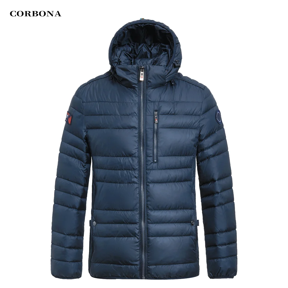 Corbona-Jaqueta de inverno grossa masculina, casaco de pele quente, chapéu destacável, parka ao ar livre, moda legal, diária e casual, gelada, presente papai, 2024