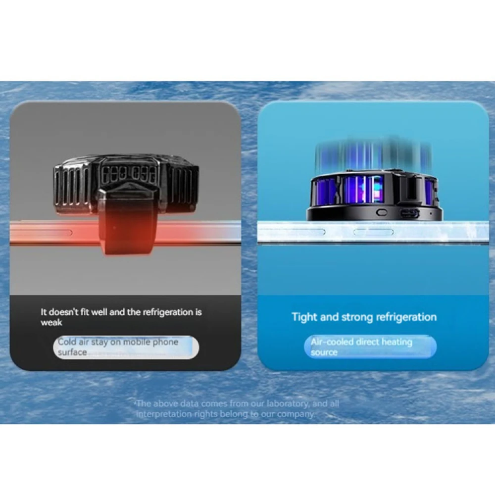 Enfriador de teléfono móvil con pantalla Regular/Digital, accesorio de refrigeración semirconductor, enfriador magnético de Bajo decibelio y Clip