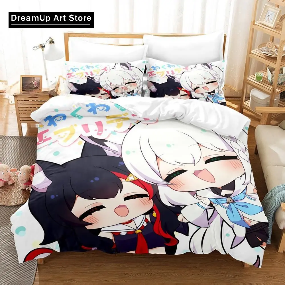 3D Print Anime Kawaii Girls Ookami Mio Bedding Set Single Twin Full Queen King Size Bed Set Adult Kid Bedroom Duvet cover Sets