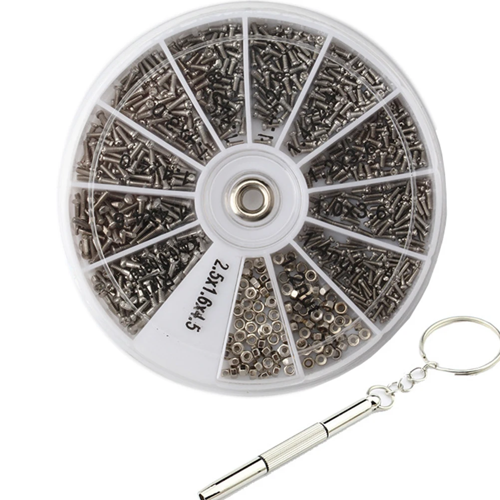 

Screw Tool Eyeglasses Nuts Repair Kits Screws for Sunglass Watch Self Tapping Replacement Frameless Fixing
