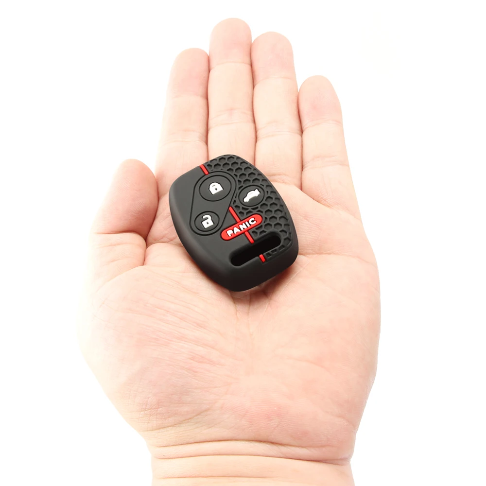 Silicone Car Remote Chain Key Case For Honda Accord Civic CRV Jazz Fit Pilot SRV FRV Civic 8th Generation Caps Key Cover