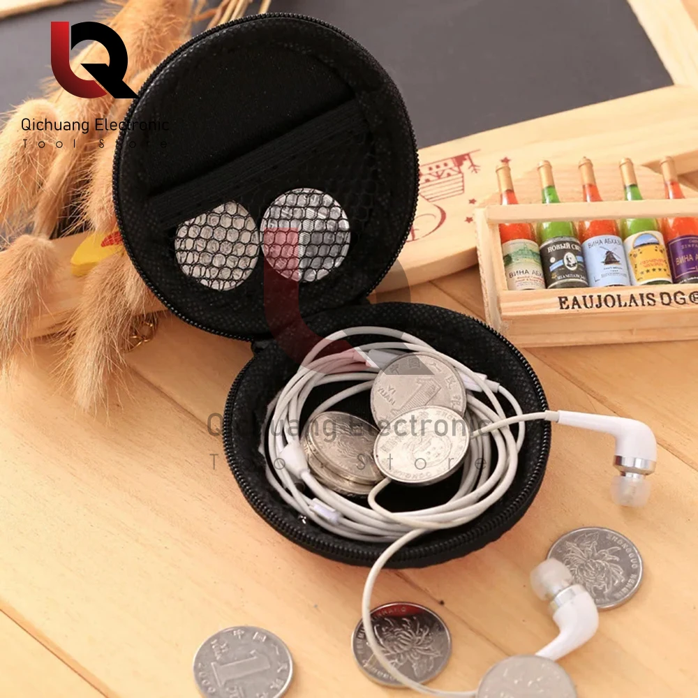 Earphone Holder Case Storage Carrying Hard Bag Box Case For Earphone Headphone Accessories Earbuds memory Card USB Cable