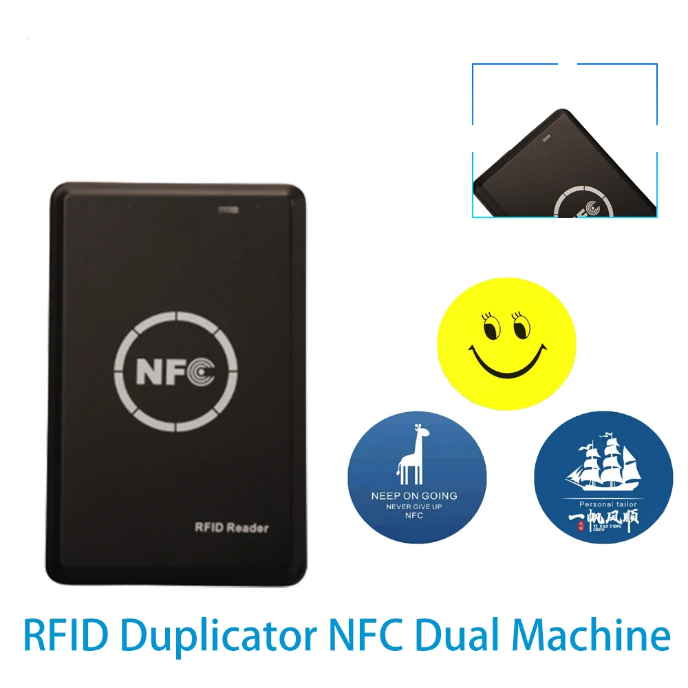 Smart Chip NFC Reader RFID 13.56MHZ 125KHZ Copier USB Connection ID IC Key Copier T5577 Tag Clone Write UID Badge Modification