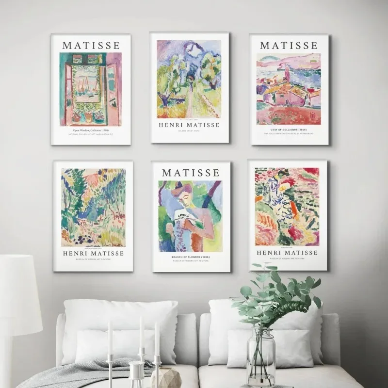 Henri Matisse Classic Artworks Color Portrait Landscape Poster and Prints Canvas Printing Wall Art Picture for Living Room Decor