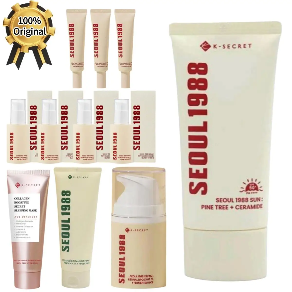 Seoul 1988 Retinol Firming Cream Anti-wrinkle Repair Eye Cream Long Lasting Moisturizing  Face Essence Face Skin Care Makeup