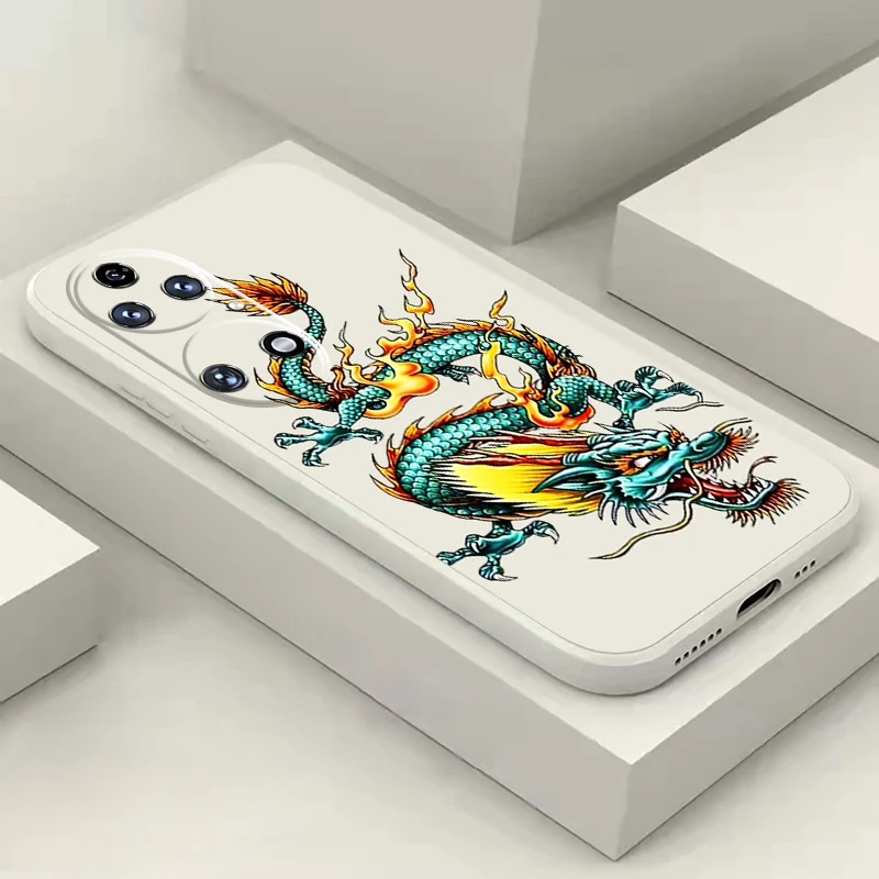 Coque de téléphone à motif de dragon chinois divin, étui pour Huawei P50 P50E P40 P30 P20 PRO LITE P Smart Z S