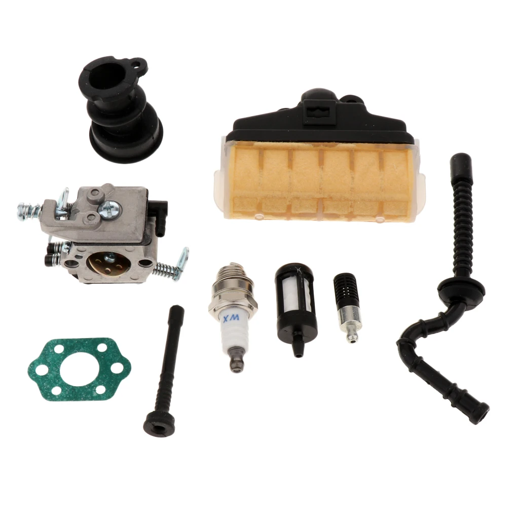 بالمنشار استبدال فلتر الهواء جزازة العشب المعدنية جزء خط الوقود طوقا مجموعة ل MS250 MS230 #3