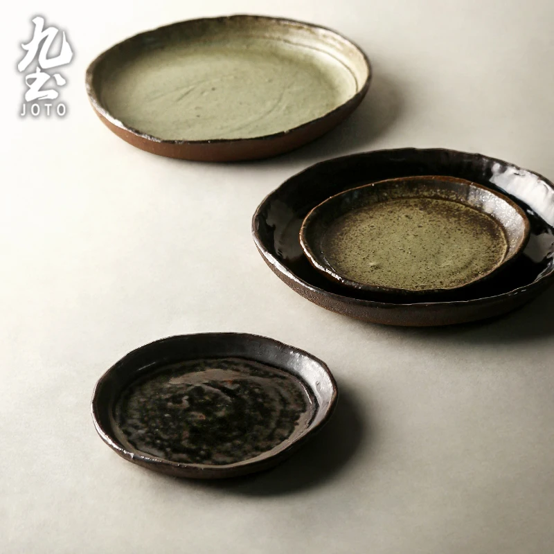 

JOTO Multi-functional use Simple irregular shape Vintage Ceramic Plate CJR0581