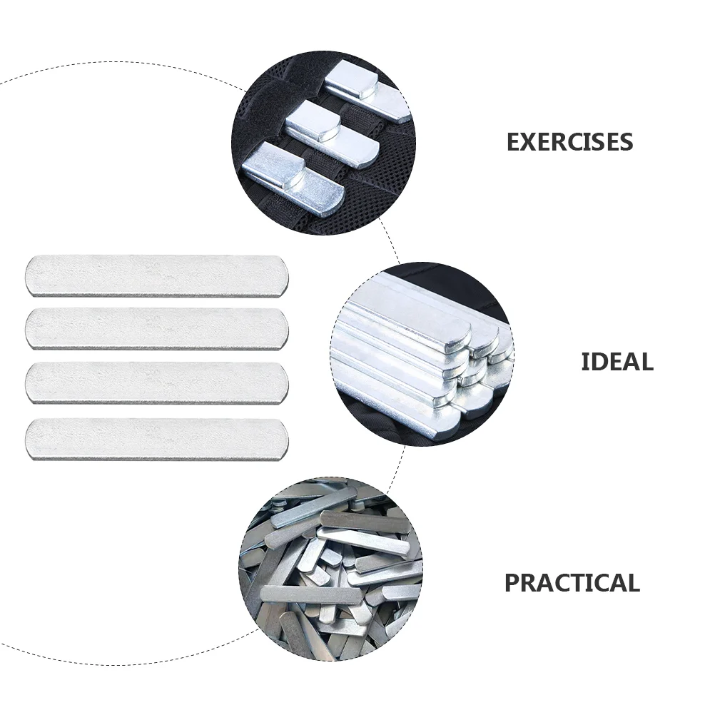 

16 Pcs Load Bearing Plate Stainless Steel Fitness Bar Weighted Plates Running Square Equipment Man