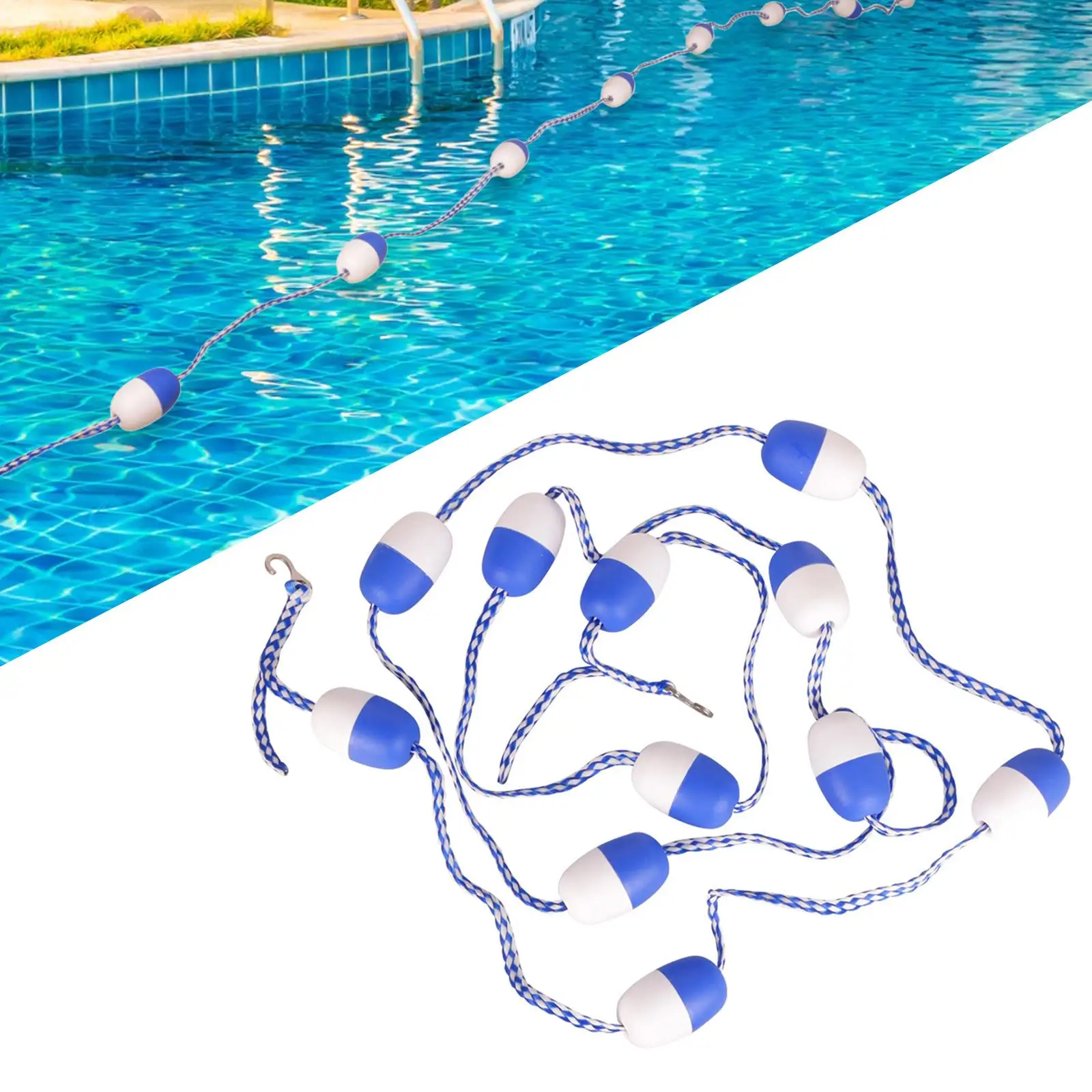 

Safe Pool Rope with Floats Buoy Pond Inground Pools Lake 5M Swim Lane Line