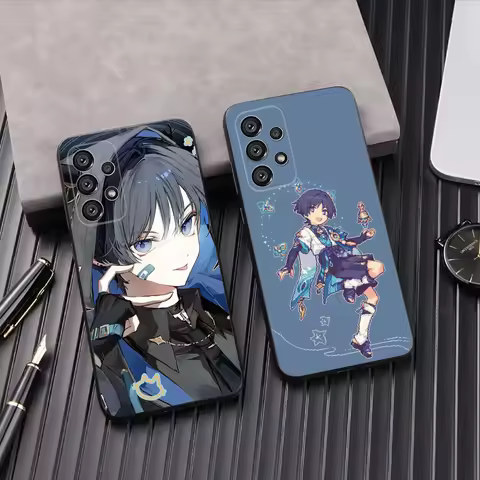 Scaramouche Genshin Impact Phone Case For Samsung Galaxy A13,A21s,A22,A31,A32,A52,A53,A71,A80,A91 Soft Black Shell