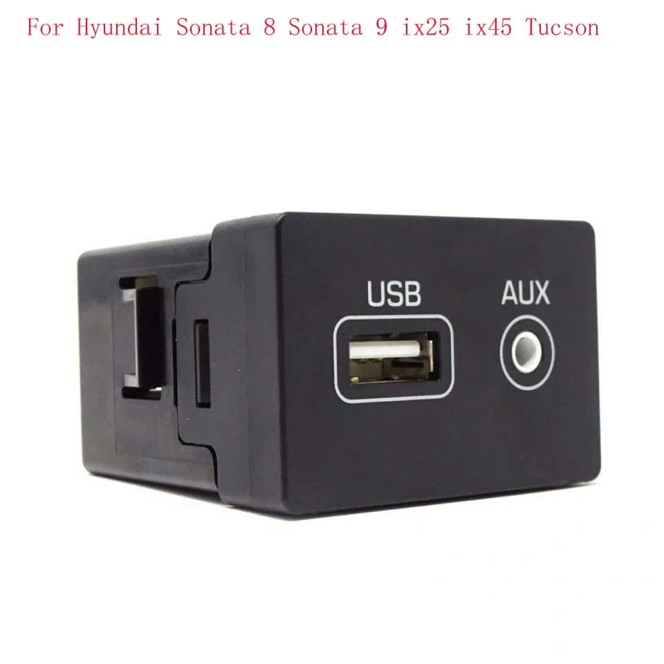 USB AUX Audio Socket Single / Double Plug For Hyundai Sonata 8 Sonata 9 ix25 ix45 Tucson