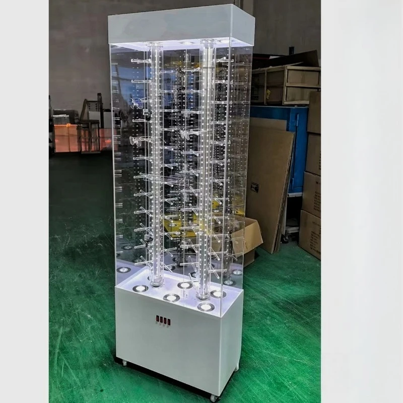 Glasses display cabinet pendant bracelet display rack Sun rotating storage cabinet Multifunctional movable display rack