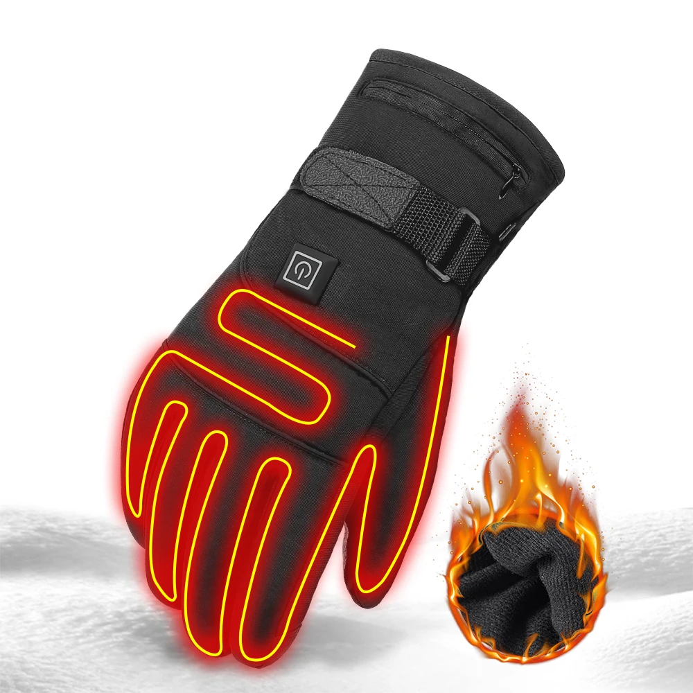 

Motorcycle Heating Gloves Waterproof And Warm Touch Screen Riding Gloves Outdoor Riding Windproof And Heating Motorcycle Gloves