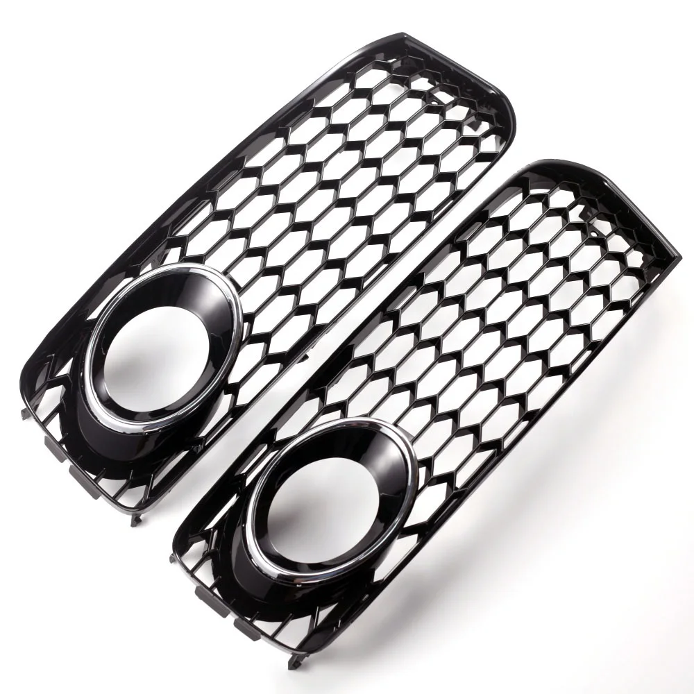 

1 Pair Car Front Fog Light Racing Grille For Audi A5 S-Line S5 B8 RS5 2008-2012 Honeycomb Mesh Fog Lamp Cover Grille