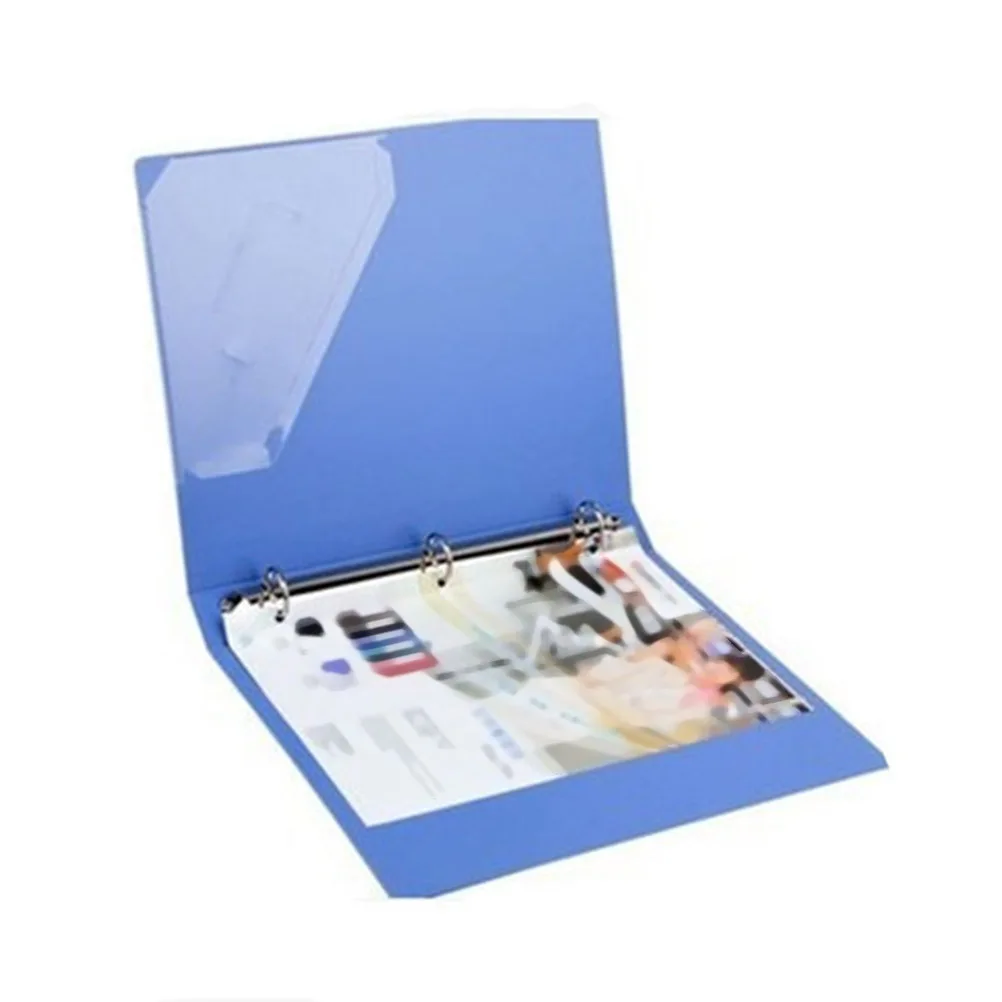 

A4 3 Hole Plastic File Folders with Metal Clip Document Organizer for Office School Blue Plastic File Folders