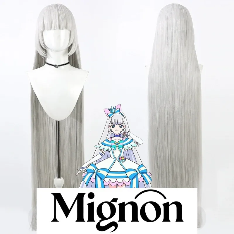 

Wonderful PreCure! Yumesaki Yukari cosplay wig silver white kitty angel Halloween gift