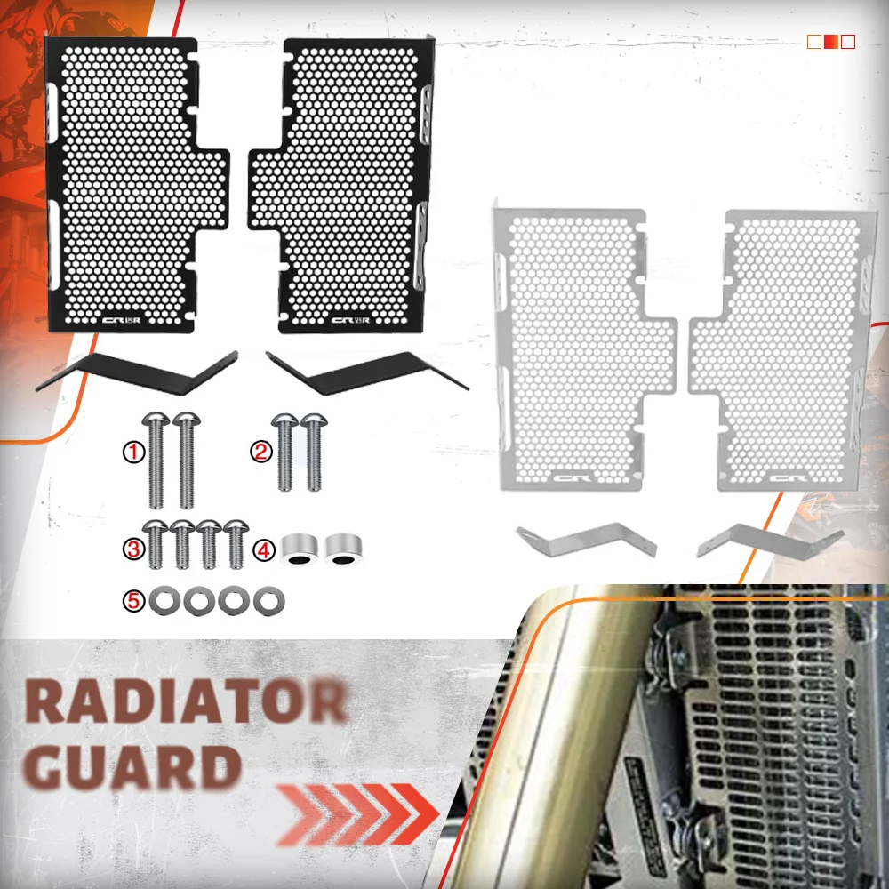 

Для Honda 250R CR250R CR 125R R cr 125 250 CR125R аксессуары для мотоциклов решетка радиатора защитная крышка 2002 2003 2004