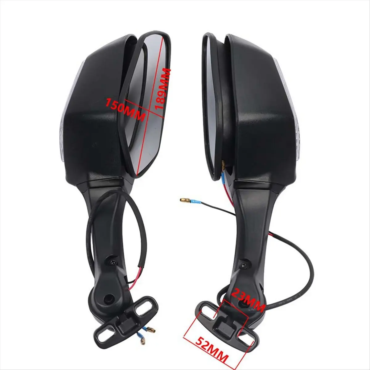 

*ABHW Motorcycle Rearview Mirrors with LED Turn Signals Lights for Kawasaki Ninja 400 650 ZX-10R ZX10R