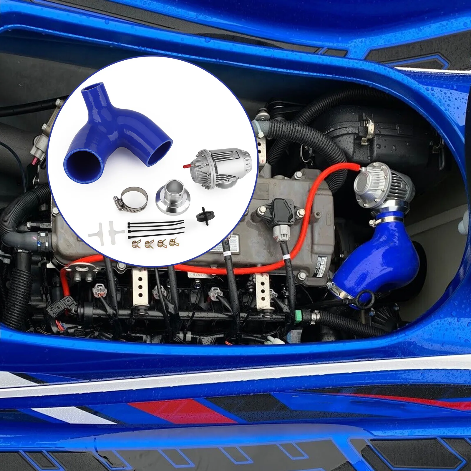 LS Turbo Kit Supercharger Blow Off BOV für FZR Yamaha FX WAVERUNNER Jet Ski FZS SVHO SHO GP1800 FZR FZS SHO SVHO Motorrad – Detail 6