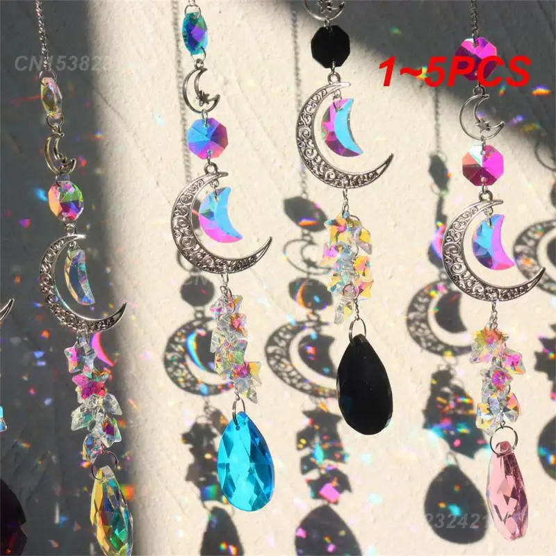 1~5PCS Sun Catcher Elegant Enchanted Festive Must-have Dazzling In-demand Captivating Garden Ornament Celestial Theme Crystal