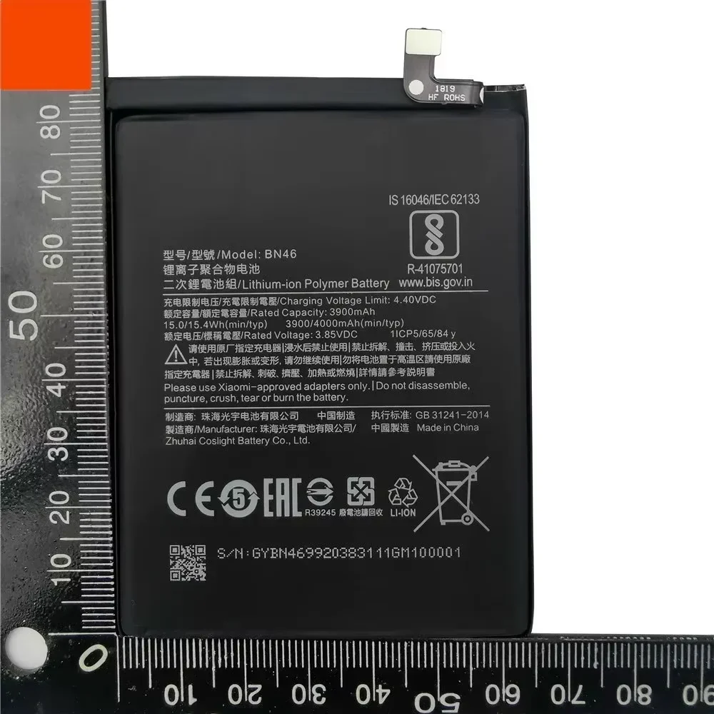 100% Original Replacement 4000mAh BN46 Battery For Xiaomi Redmi 7 Note8 Note 8 8T Phone Battery Bateria Batterie AKKU Free Tools