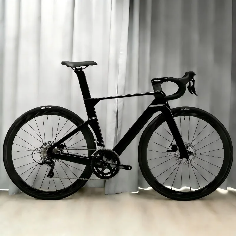 24 Speed 700C Carbon Fiber Aero Road Bike Hydraulic Disc Brake Professional Racing Bicycle Competition Equipment Gear Sport