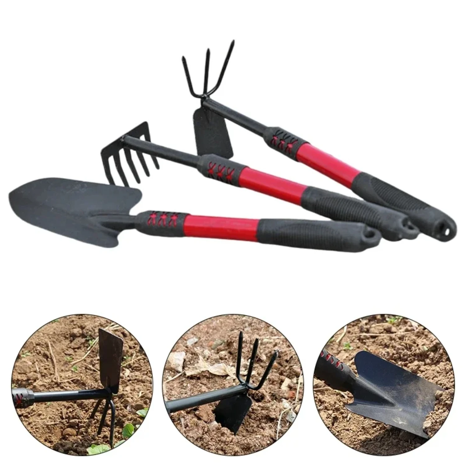

Gardening Spade Five-tooth Harrow Bonsai Tools Planting Flowers Vegetable Tools Digging Soil Shovel Weeding Household Shovel