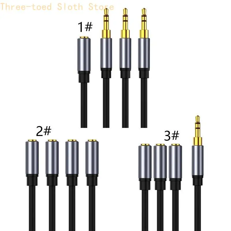 Stereo 3,5 mm Kopfhörer Splitter Adapter Kabel Draht Verbindungsleitung für Tablets E74A – Detail 10