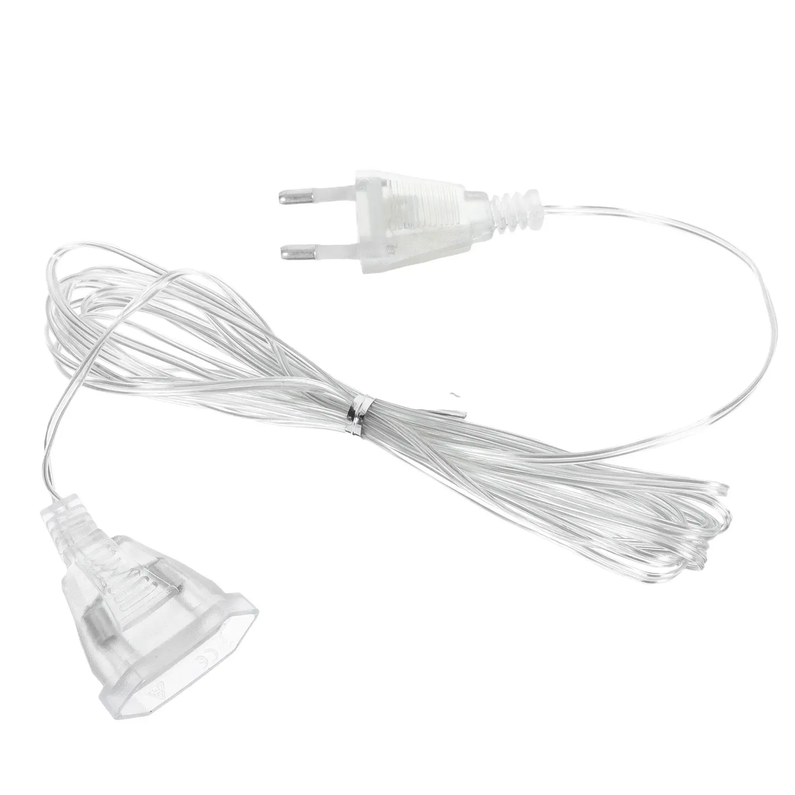 2Pcs Safe Long-Lasting Curtain Lamp Plug Cord Extension Cable for LED String Lights Party Supplies Night Light Setup Decoration