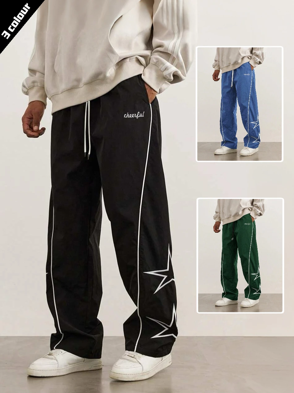 

Men's Striped Three - Color Sports Pants with Pockets, Perfect for Jogging, Fitness and Athletic Activities