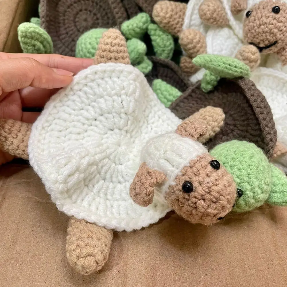Heat-resistant Duck Crochet Coasters Non-slip Handmade Animal Cup Mat Reusable Absorbent Turtle Shaped Drinks Placemat Home