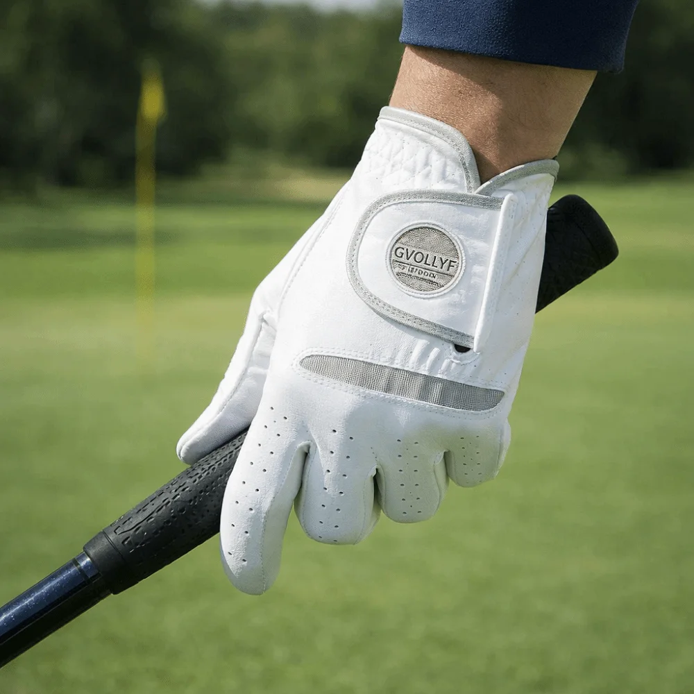 White Color Golf Glove Lightweight Design Detachable Marker Magnetic Marker Glove Breathable Fabric Breathable Golf Gloves - view 3