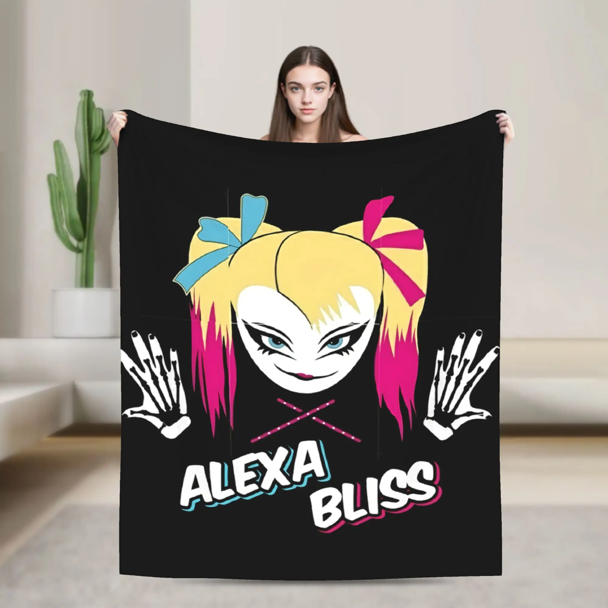 A-Alexa Bliss Blanket Ultra Soft Wrestler  Throw Blankets for Bed 50x60 Inch Multi-size Bedspread