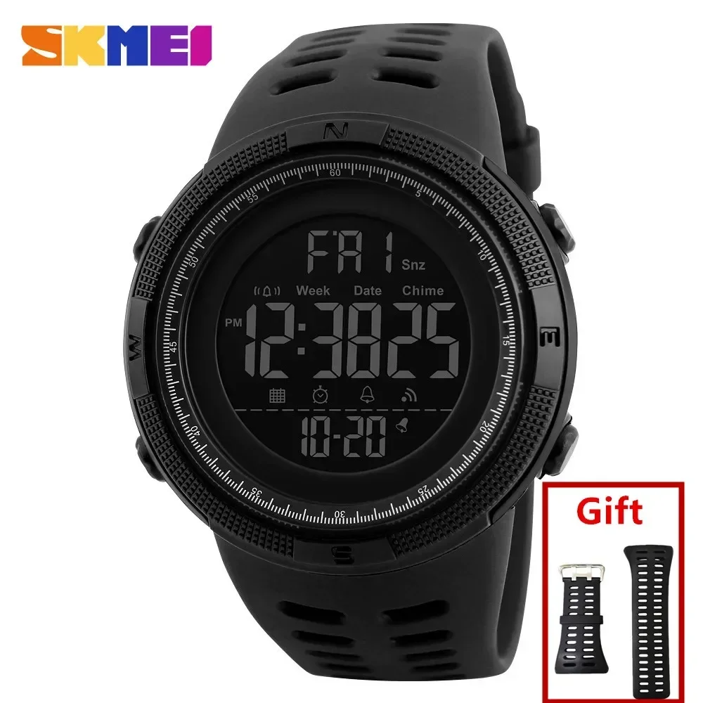 

SKMEI 1251 5Bar Waterproof Digital Watch reloj hombre for Outdoor Sport Men Multifunction Alarm Clock Chrono Watches