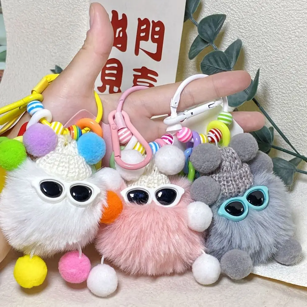 Gifts Lovers Elf Rex Rabbit Hair Pendant Diy Fashion Couples Keychain Kawaii Plush Bag Decoration