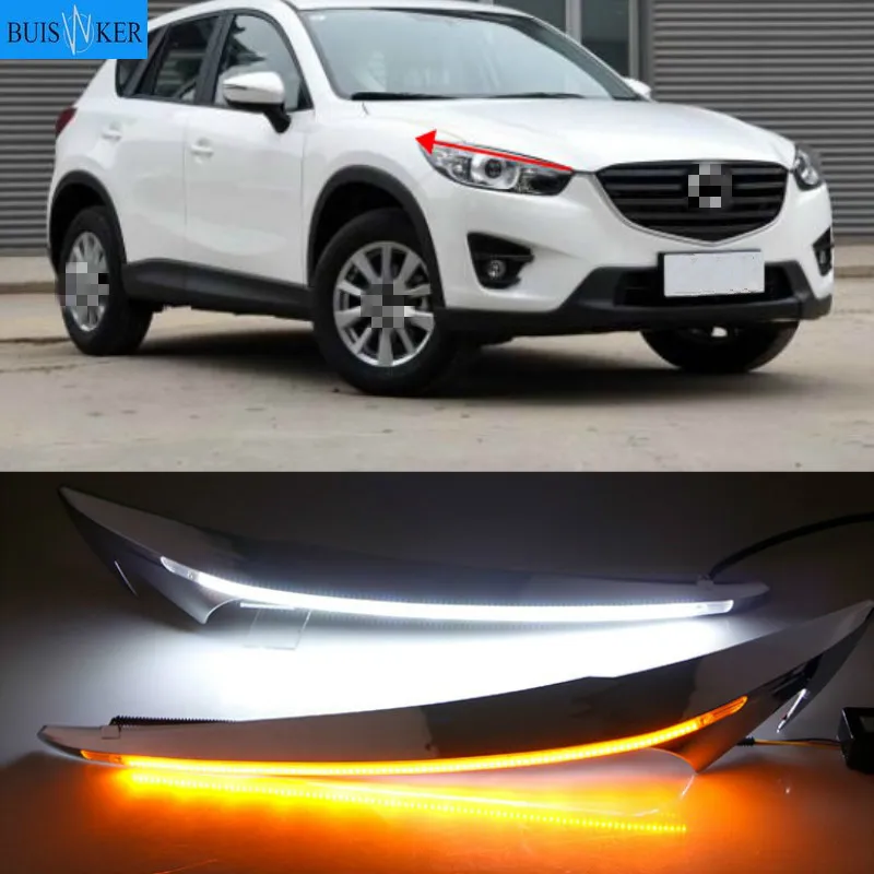 Pro mazda CX-5 CX5 2012 - 2016 jízda DRL během dne běžecký lehký mlha lampa elektromagnetické relé LED denní světlo auto styl svobodné koráb