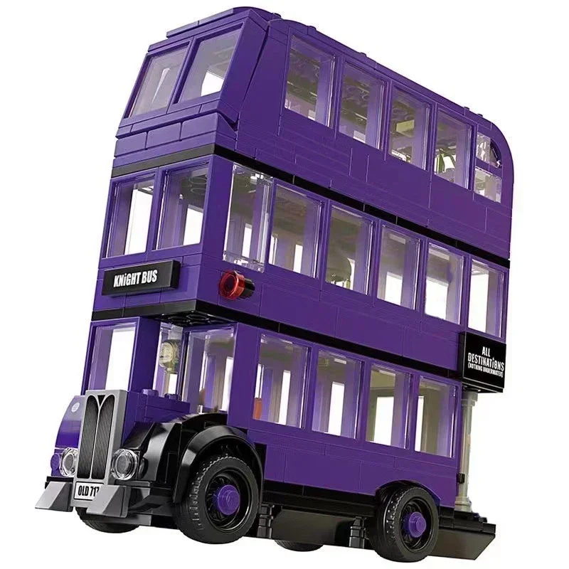 Magical Double-deck Bus Magical Knights Book Building Block Books House Banner Bricks Toys Gifts for childeren birthday