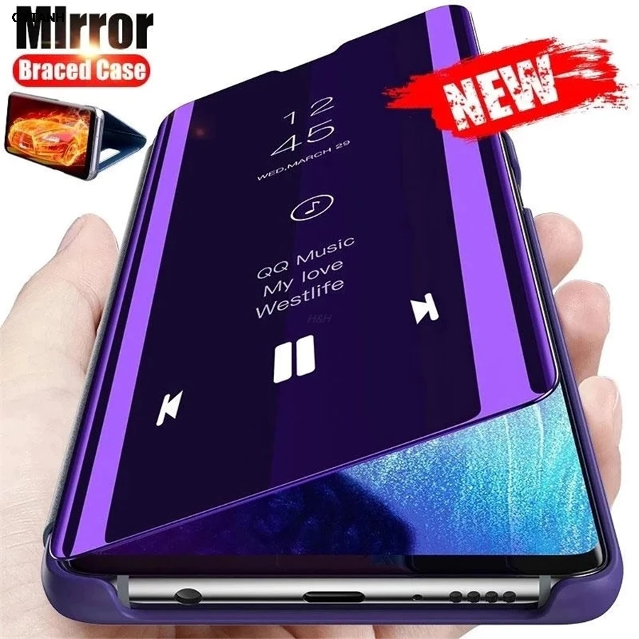 original Magnetic fundas Case For Samsung Galaxy A36 5G A 36 SM-A366F SM-A366M Luxury Mirror View Smart Flip Leather Phone Cover