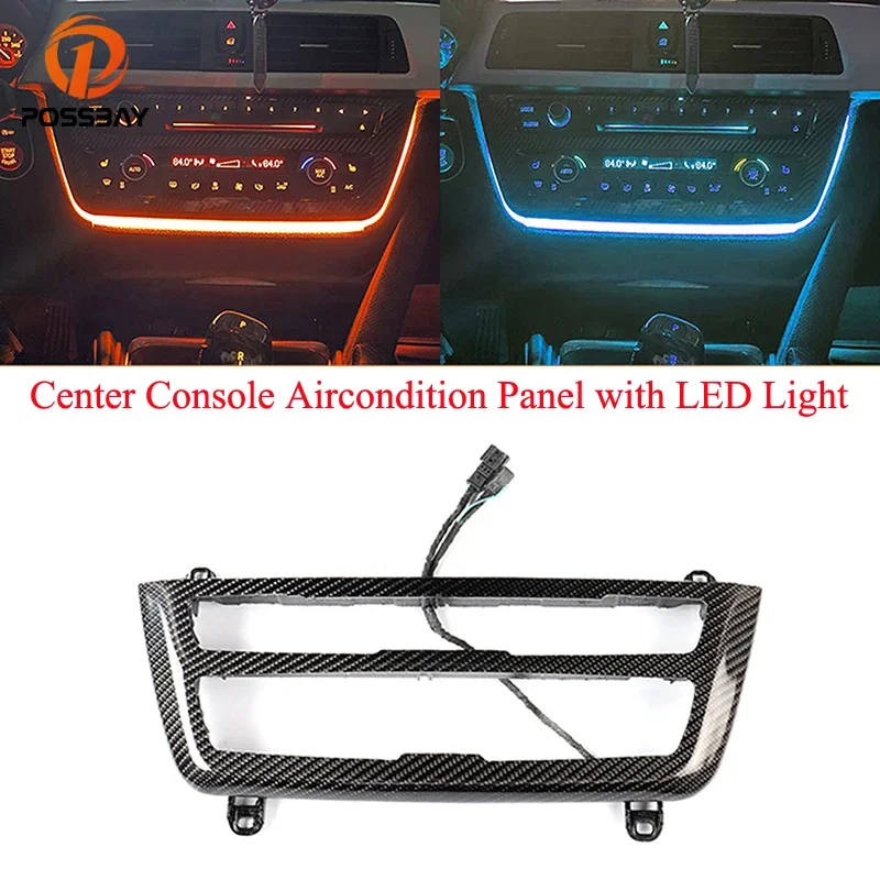 

For BMW F80 M3 / F82 F83 M4 2014-2018 Car Interior Center Aircondition Console Panel Cover with LED Light Mouldings Accessories