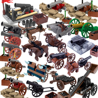 MOC Medieval Building Blocks Weapon Accessories Napoleonic Wars Military Cannon Transport Trebuchet Brick Toy Crossbow S008 DIY