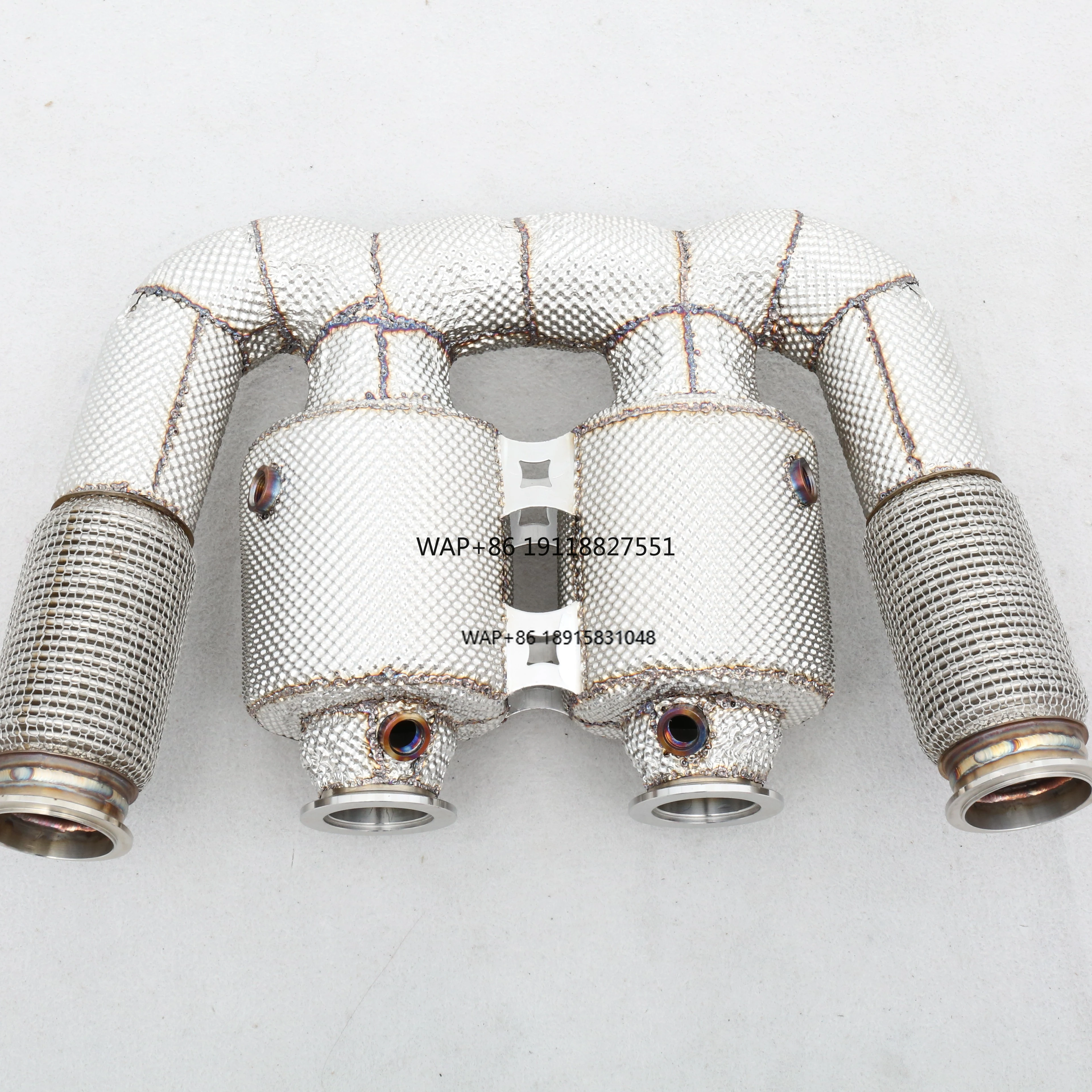

OEM Custom 304 High Flow Race Catted Downpipe Heatshield Stainless Steel Exhaust Pipes Specifically Designed for