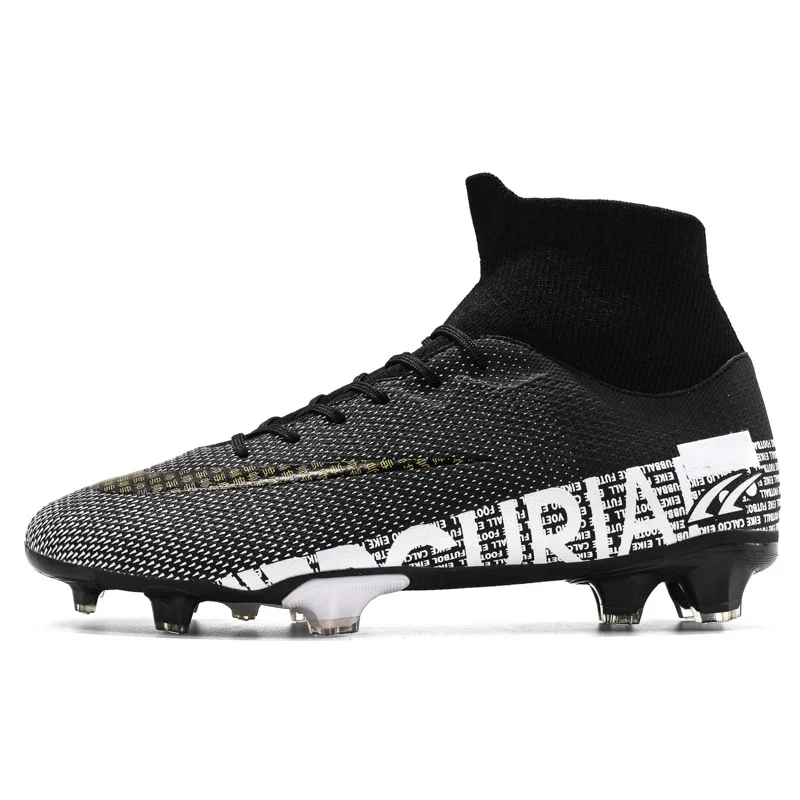 Men Boys Soccer Shoes Football Boots Unisex High Ankle Child Soccer Cleats Training Sport Sneakers Football Shoes