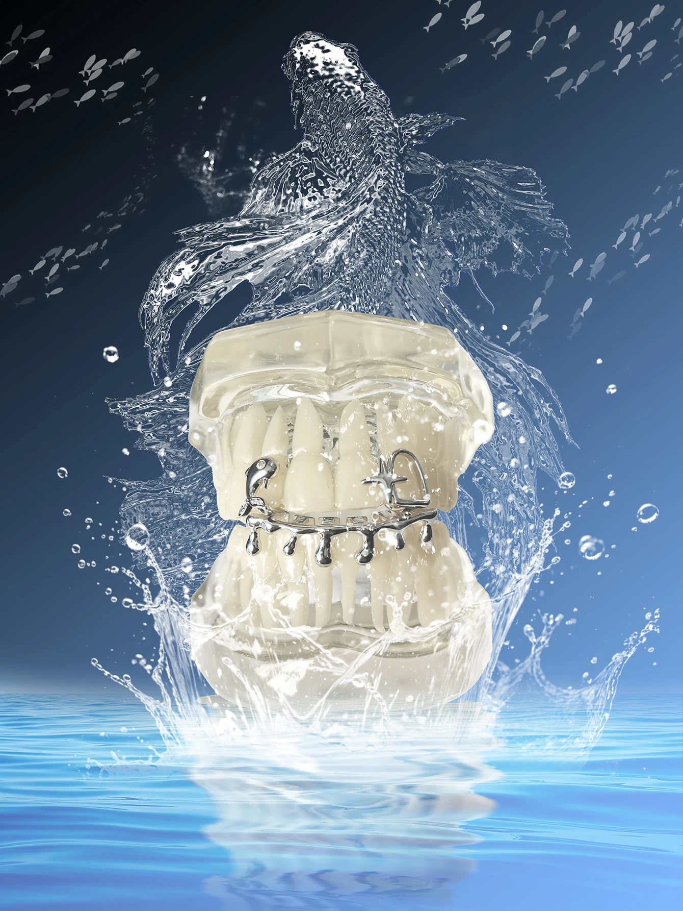 شواية أسنان مجوفة على شكل قلب - إكسسوار أسنان متألقة على طراز الهيب هوب، مثالي للمهرجانات الموسيقية والحفلات #2