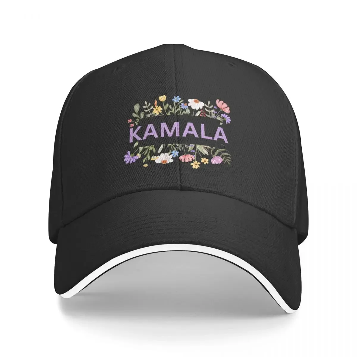 

Kamala Harris florals first female president Baseball Cap Bobble Hat Golf Sunhat Icon Hats Man Women's